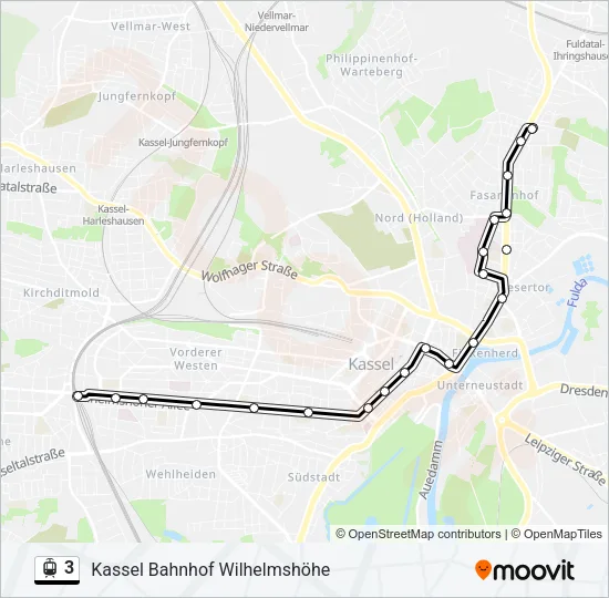 3 Light Rail Line Map