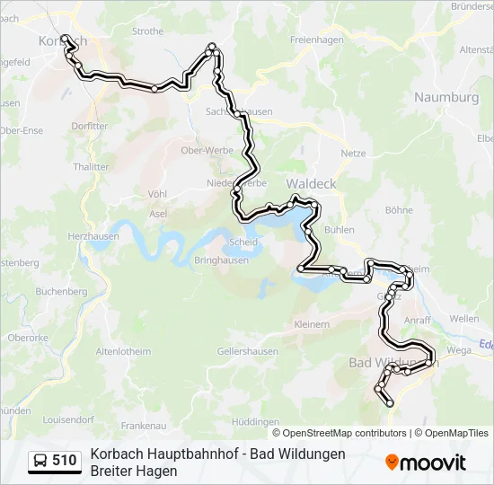 510 Bus Line Map