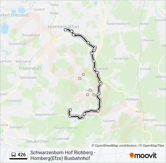 426 Bus Line Map