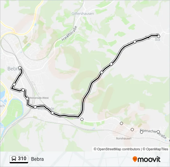 310 Bus Line Map