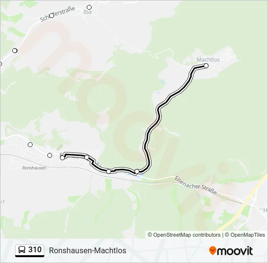 310 Bus Line Map