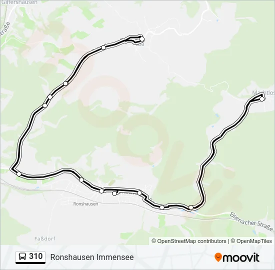 310 Bus Line Map