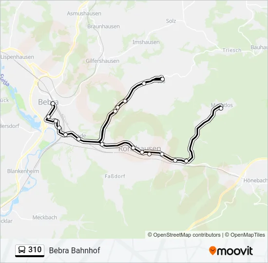 310 Bus Line Map