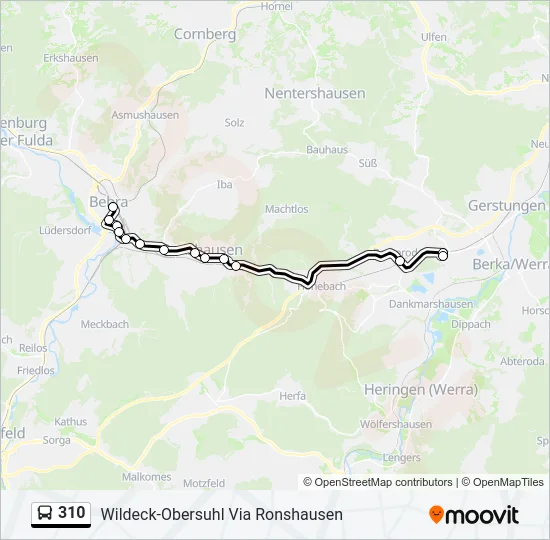 310 Bus Line Map