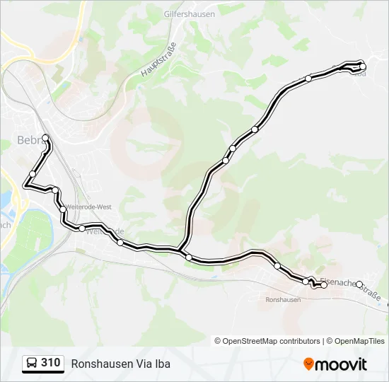 310 Bus Line Map