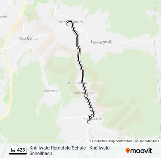 423 Bus Line Map