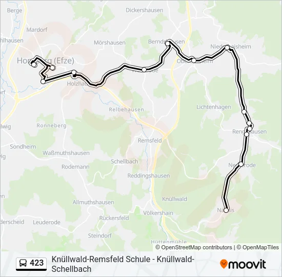 423 Bus Line Map