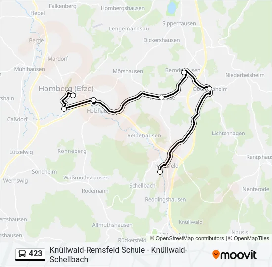 423 Bus Line Map