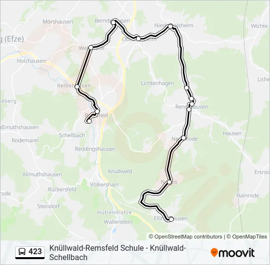 423 Bus Line Map