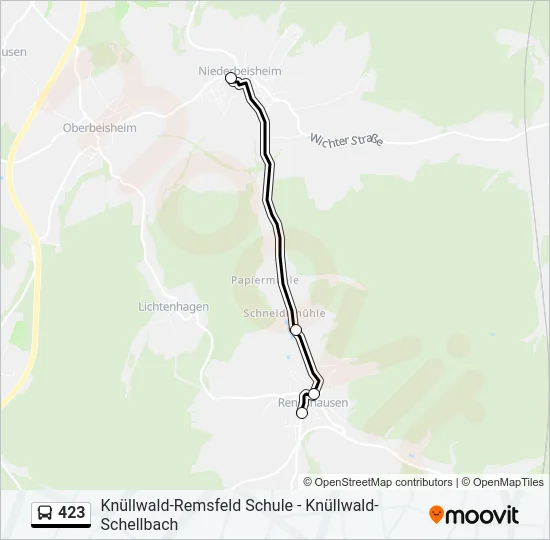 423 Bus Line Map