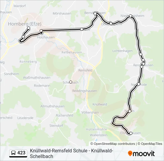 423 Bus Line Map
