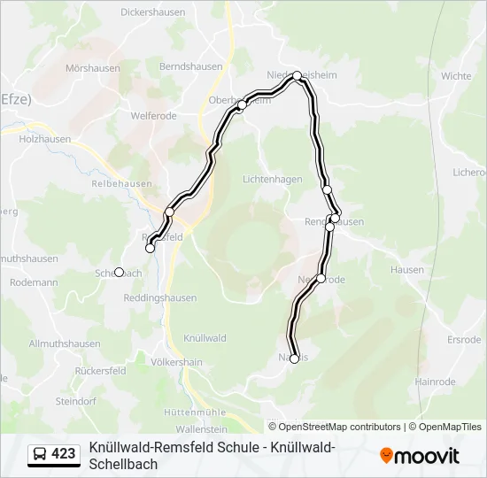 423 Bus Line Map