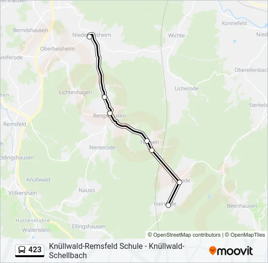 423 Bus Line Map