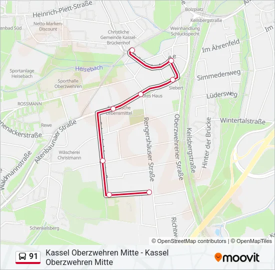 91 Bus Line Map