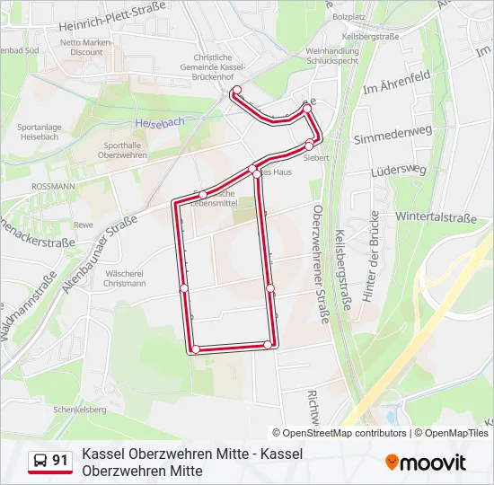 91 Bus Line Map