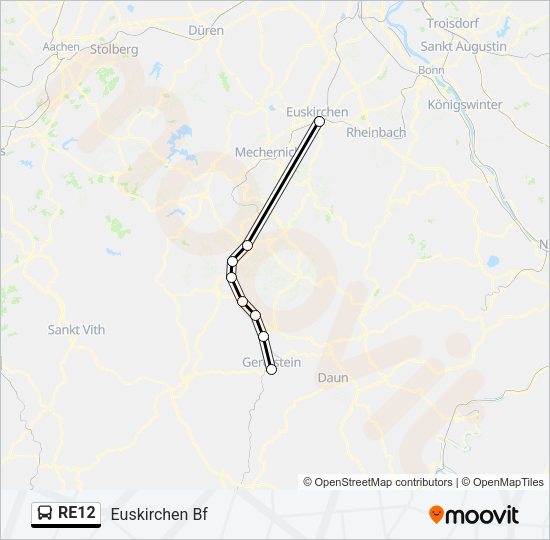 RE12 Bus Line Map