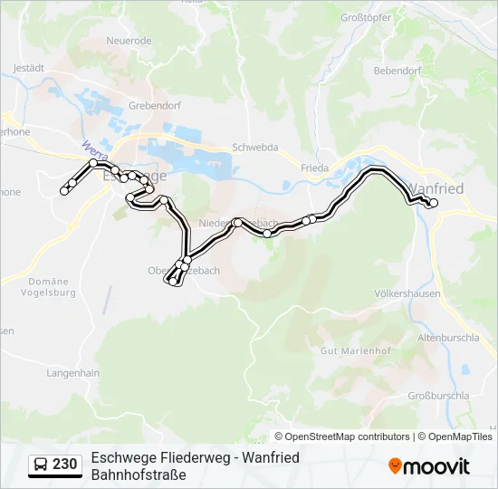 230 Bus Line Map