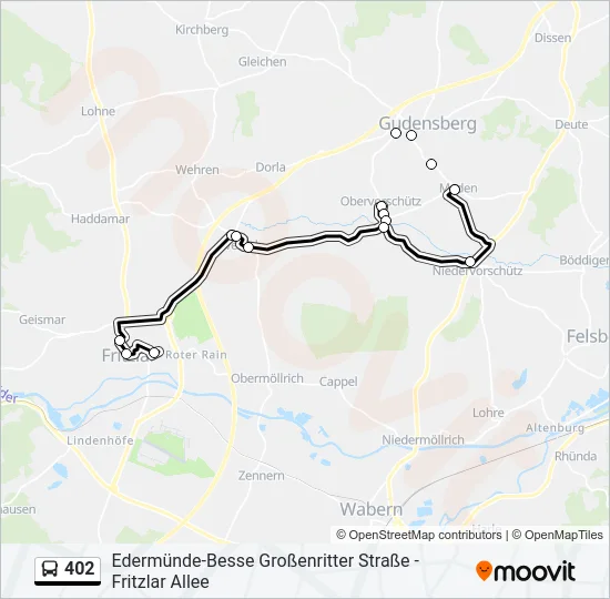 402 Bus Line Map
