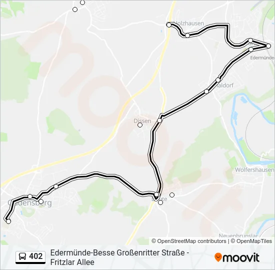 402 Bus Line Map