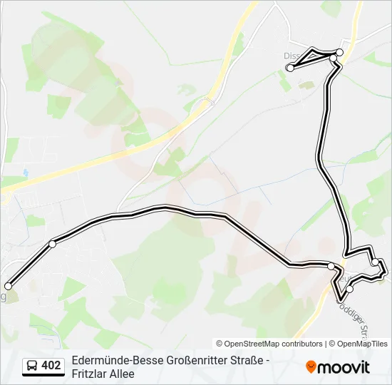 402 Bus Line Map