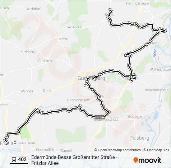 402 Bus Line Map
