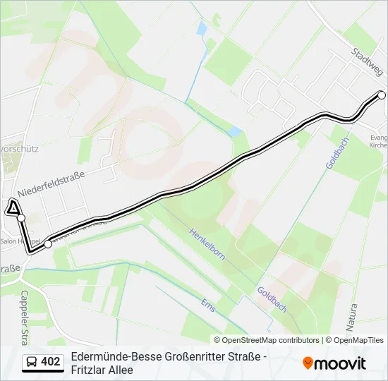 402 Bus Line Map
