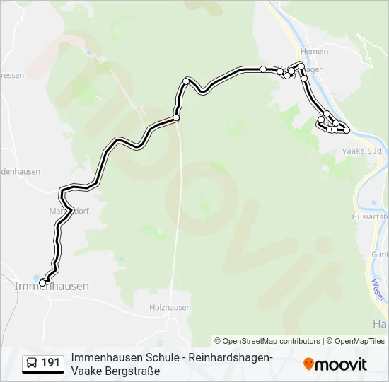 191 Bus Line Map