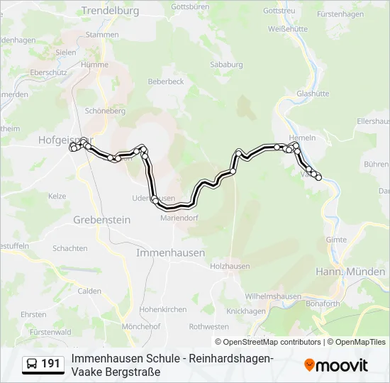 191 Bus Line Map