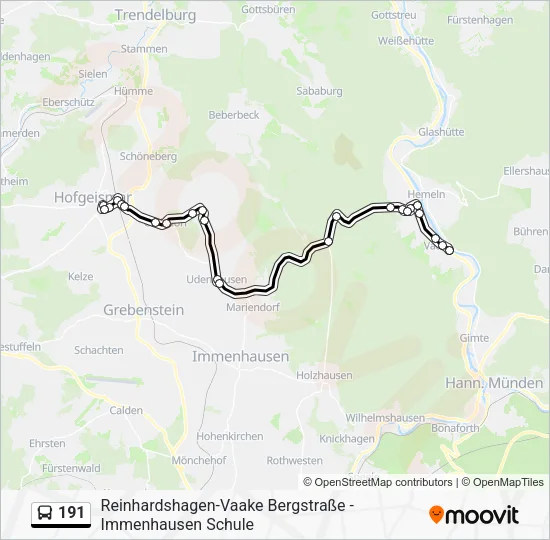 191 Bus Line Map