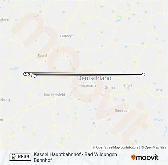 RE39 Train Line Map