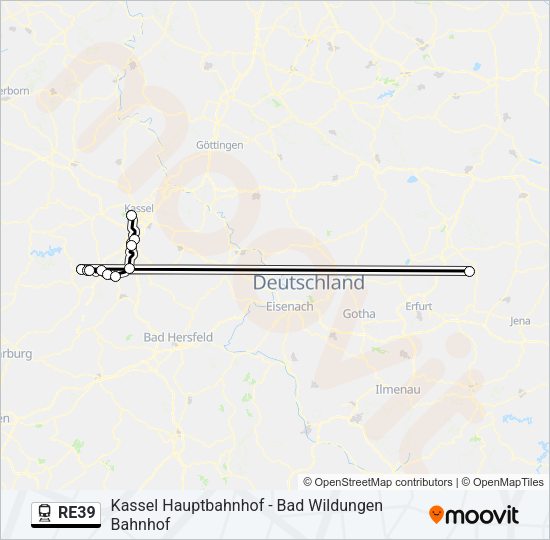 RE39 Train Line Map