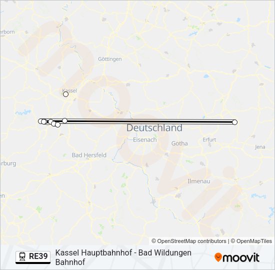 RE39 Train Line Map