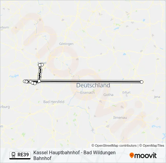 RE39 Train Line Map