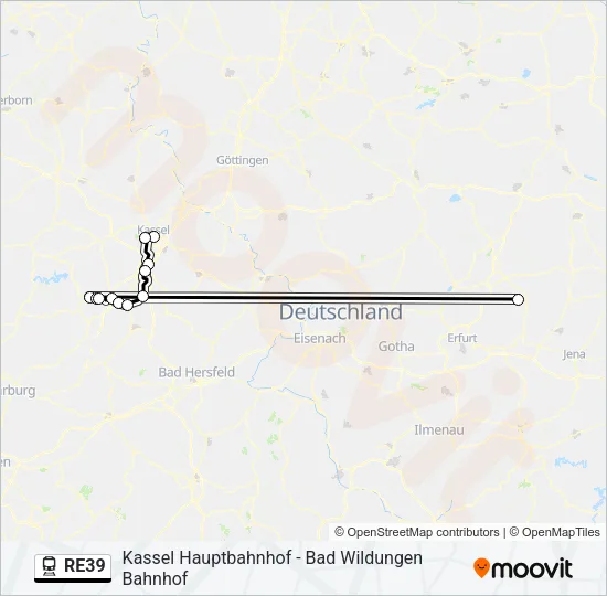 RE39 Train Line Map
