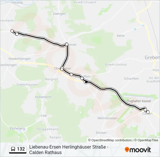 132 Bus Line Map