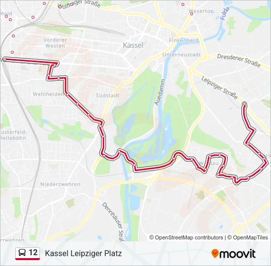 12 Bus Line Map