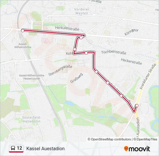 12 Bus Line Map