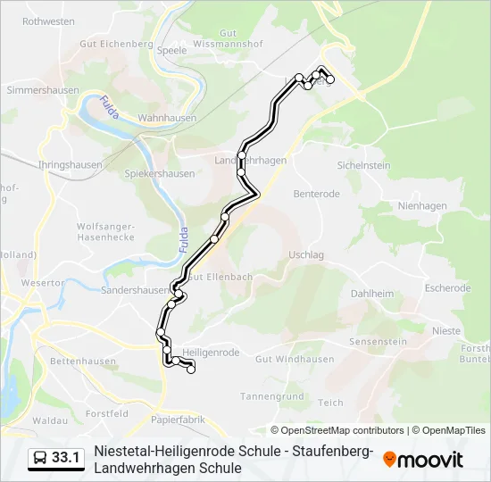 33.1 Bus Line Map