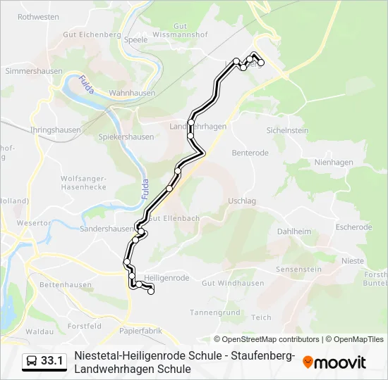 33.1 Bus Line Map