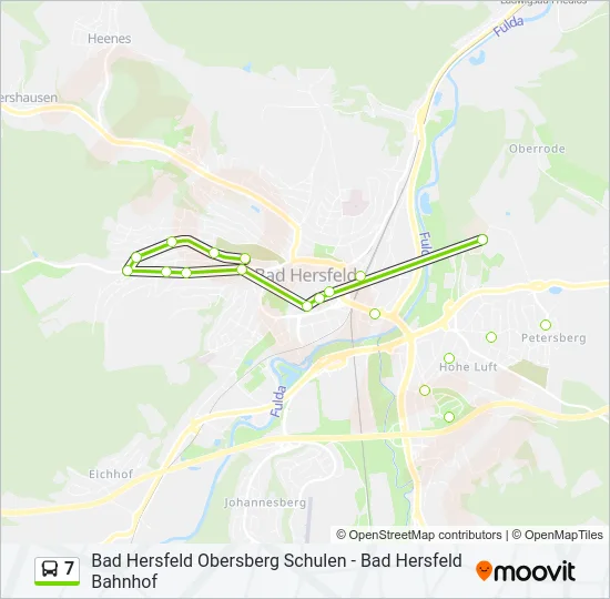 7 Bus Line Map