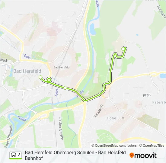 7 Bus Line Map