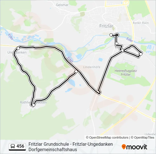 456 Bus Line Map