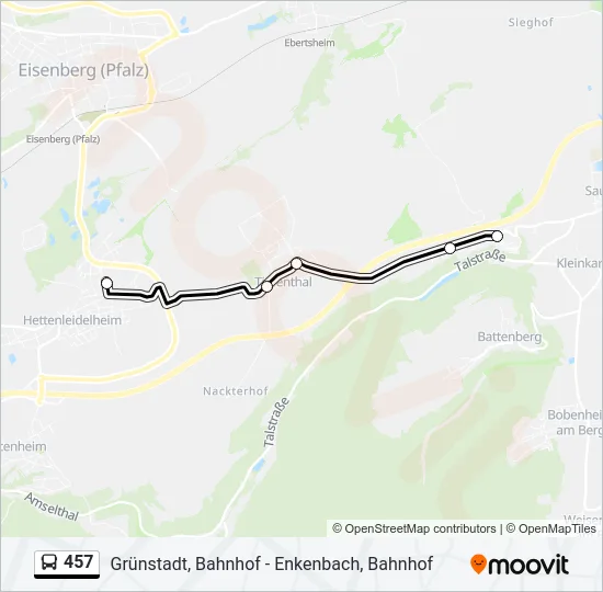 457 Bus Line Map
