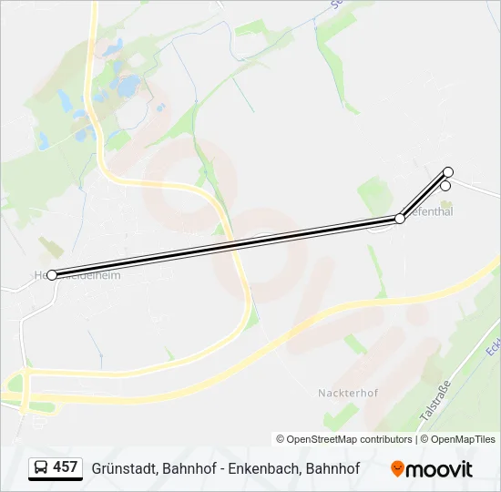 457 Bus Line Map