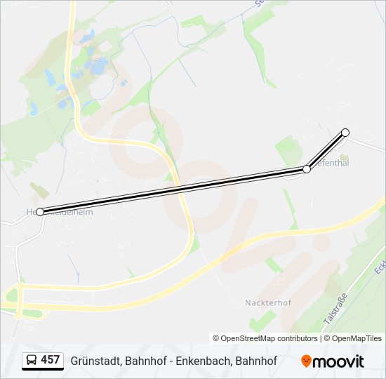 457 Bus Line Map