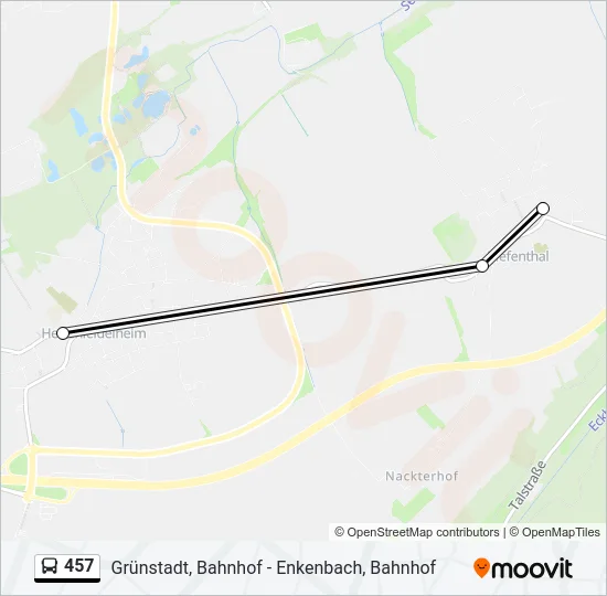 457 Bus Line Map