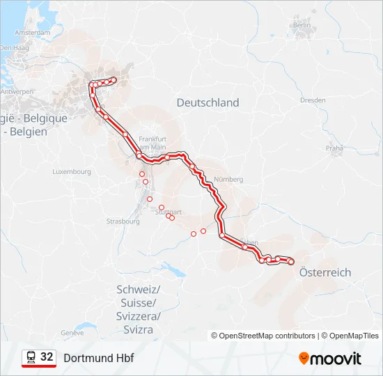 32 Train Line Map