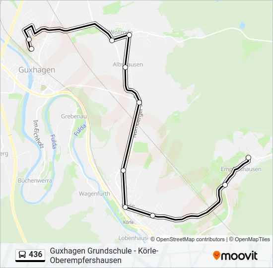 436 Bus Line Map