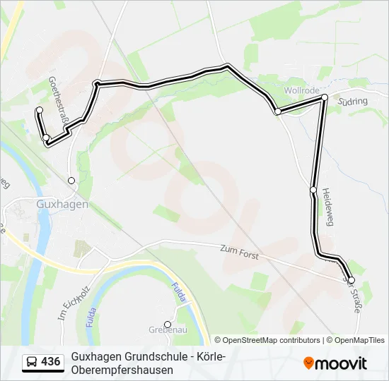436 Bus Line Map