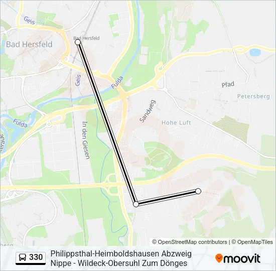 330 Bus Line Map